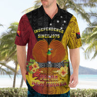 Personalized Papua New Guinea Independence Day Hawaiian Shirt Bird Of Paradise With Polynesian Pattern LT05 - Polynesian Pride