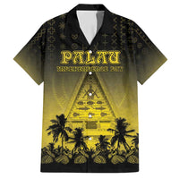 Personalised Palau Independence Day Family Matching Puletasi and Hawaiian Shirt Palauan Tattoo Pattern - Polynesian Pride