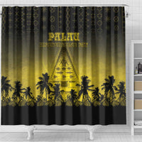 Palau Independence Day Shower Curtain Palauan Tattoo Pattern - Polynesian Pride