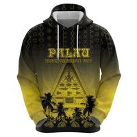 Personalised Palau Independence Day Zip Hoodie Palauan Tattoo Pattern - Polynesian Pride