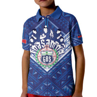 Toa Samoa Rugby Custom Kid Polo Shirt Samoan Pride With Tribal Pattern - Polynesian Pride