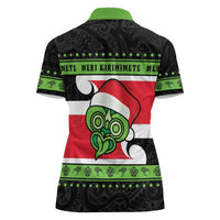 New Zealand Funny Christmas Women Polo Shirt Maori Tiki LT05 - Polynesian Pride
