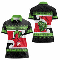 New Zealand Funny Christmas Women Polo Shirt Maori Tiki LT05 - Polynesian Pride