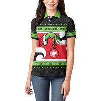 New Zealand Funny Christmas Women Polo Shirt Maori Tiki LT05 - Polynesian Pride