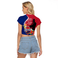 Guam Martin Luther King Jr Day Raglan Cropped T Shirt LT05 - Polynesian Pride