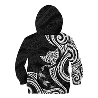 Hawaii Manta Ray Kid Hoodie Polynesian Art Tattoo