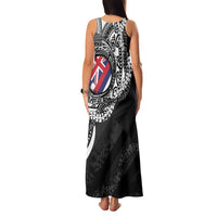 Hawaii King Flag Family Matching Tank Maxi Dress and Hawaiian Shirt Hawaiian Maile Lei LT05 - Polynesian Pride