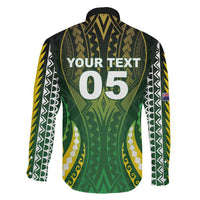 Custom Cook Islands Rugby Family Matching Summer Maxi Dress and Hawaiian Shirt Unique Style Green Version - Polynesian Pride
