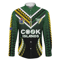 Custom Cook Islands Rugby Family Matching Short Sleeve Bodycon Dress and Hawaiian Shirt Unique Style Black Version - Polynesian Pride
