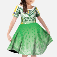 Custom Cook Islands Rugby Family Matching Off Shoulder Maxi Dress and Hawaiian Shirt Unique Style White Version - Polynesian Pride