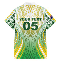 Custom Cook Islands Rugby Family Matching Summer Maxi Dress and Hawaiian Shirt Unique Style White Version - Polynesian Pride