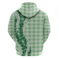 Green Hawaii Palaka Hoodie Hawaiian Honohono Lei