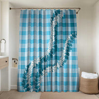 Blue Hawaii Palaka Bathroom Set Hawaiian Honohono Lei