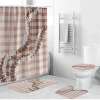 Beige Hawaii Palaka Bathroom Set Hawaiian Honohono Lei