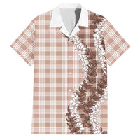 Beige Hawaii Palaka Family Matching Puletasi and Hawaiian Shirt Hawaiian Honohono Lei LT05 Dad's Shirt - Short Sleeve Beige - Polynesian Pride