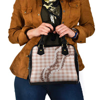 Beige Hawaii Palaka Shoulder Handbag Hawaiian Honohono Lei