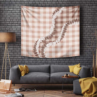 Beige Hawaii Palaka Tapestry Hawaiian Honohono Lei