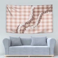 Beige Hawaii Palaka Tapestry Hawaiian Honohono Lei