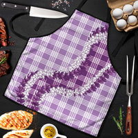 Violet Hawaii Palaka Apron Hawaiian Honohono Lei