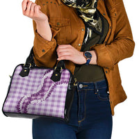 Violet Hawaii Palaka Shoulder Handbag Hawaiian Honohono Lei