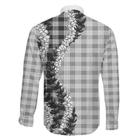 Gray Hawaii Palaka Family Matching Mermaid Dress and Hawaiian Shirt Hawaiian Honohono Lei LT05 - Polynesian Pride