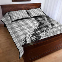 Gray Hawaii Palaka Quilt Bed Set Hawaiian Honohono Lei