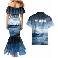 New Zealand Wanaka Air Show Couples Matching Mermaid Dress and Hawaiian Shirt With Maori Pattern LT05 - Polynesian Pride