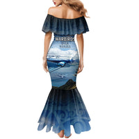 New Zealand Wanaka Air Show Mermaid Dress With Maori Pattern LT05 - Polynesian Pride