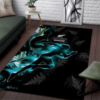 New Zealand Marathon Area Rug Silver Fern Paua Shell Simple Style