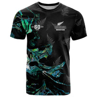 New Zealand Marathon T Shirt Silver Fern Paua Shell Simple Style
