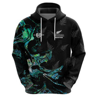 New Zealand Marathon Zip Hoodie Silver Fern Paua Shell Simple Style