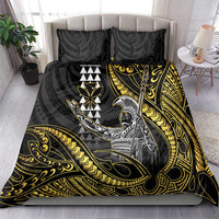 Hawaii King Kamehameha The Great Bedding Set Gold Tribal Tattoo
