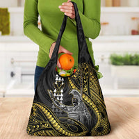 Hawaii King Kamehameha The Great Grocery Bag Gold Tribal Tattoo