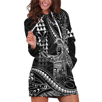 Hawaii King Kamehameha The Great Hoodie Dress Black Tribal Tattoo