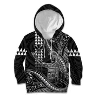Hawaii King Kamehameha The Great Kid Hoodie Black Tribal Tattoo