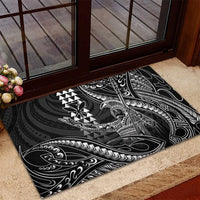 Hawaii King Kamehameha The Great Rubber Doormat Black Tribal Tattoo
