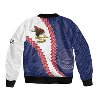 American Samoa Eagle Bomber Jacket Polynesian Tribal Pattern Curve Style