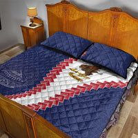 American Samoa Eagle Quilt Bed Set Polynesian Tribal Pattern Curve Style