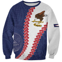 American Samoa Eagle Sweatshirt Polynesian Tribal Pattern Curve Style