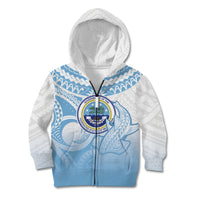 Micronesia Constitution Day Kid Hoodie Polynesian Tribal Tattoo Simple Style
