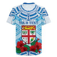 Personalised Fiji Ratu Sir Lala Sukuna Day Rugby Jersey Hibiscus Tapa Pattern