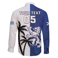 Fiji And Scotland Rugby Custom Family Matching Tank Maxi Dress and Hawaiian Shirt Fijian Palm Tree With Thistle Together