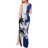 Fiji And Scotland Rugby Custom Tank Maxi Dress Fijian Palm Tree With Thistle Together
