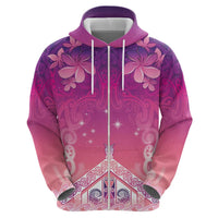 New Zealand Matariki Hoodie Maori Marae Purple Galaxy