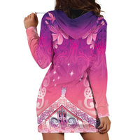 New Zealand Matariki Hoodie Dress Maori Marae Purple Galaxy