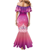 New Zealand Matariki Mermaid Dress Maori Marae Purple Galaxy