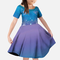 New Zealand Matariki Family Matching Mermaid Dress and Hawaiian Shirt Maori Marae Cyan Galaxy