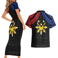 Philippines Independence Day Couples Matching Short Sleeve Bodycon Dress and Hawaiian Shirt Proud To Be Pinoy