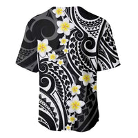 Plumeria With Black Polynesian Tattoo Pattern Baseball Jersey