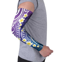 Plumeria With Galaxy Polynesian Tattoo Pattern Arm Sleeves - Polynesian Pride